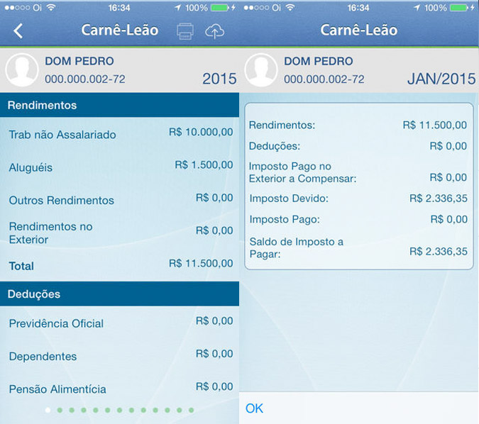 App Carnê Leão para iOS